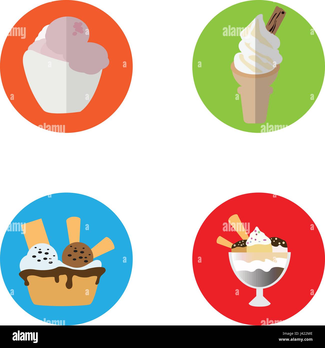 Set of ice creams Stock Vector Image & Art Alamy