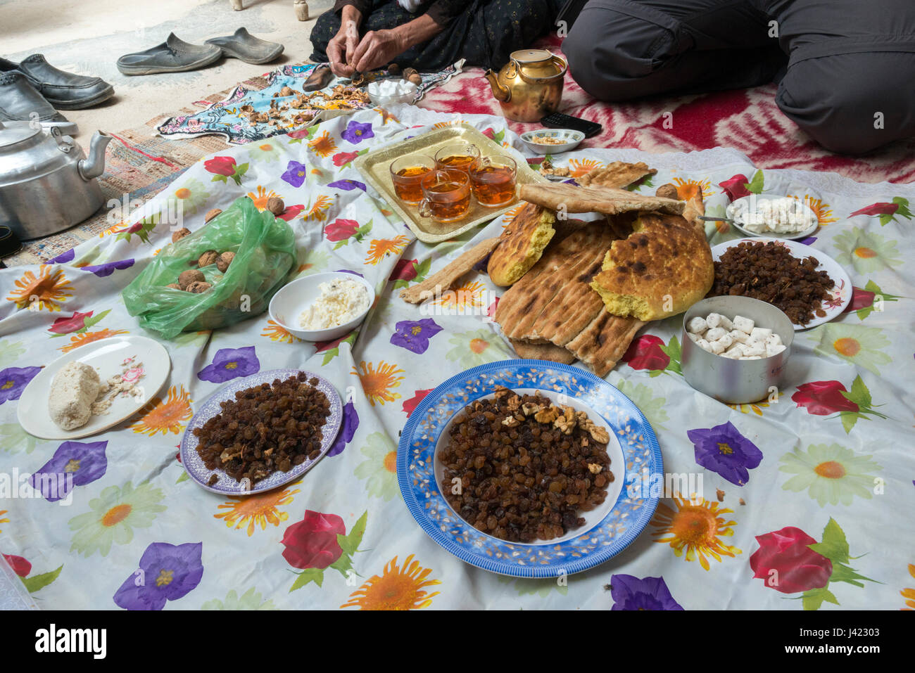 Homemade Delicacies, Esfidan, A Traditional Rural Village, North Khorasan Province, IRAN Stock Photo