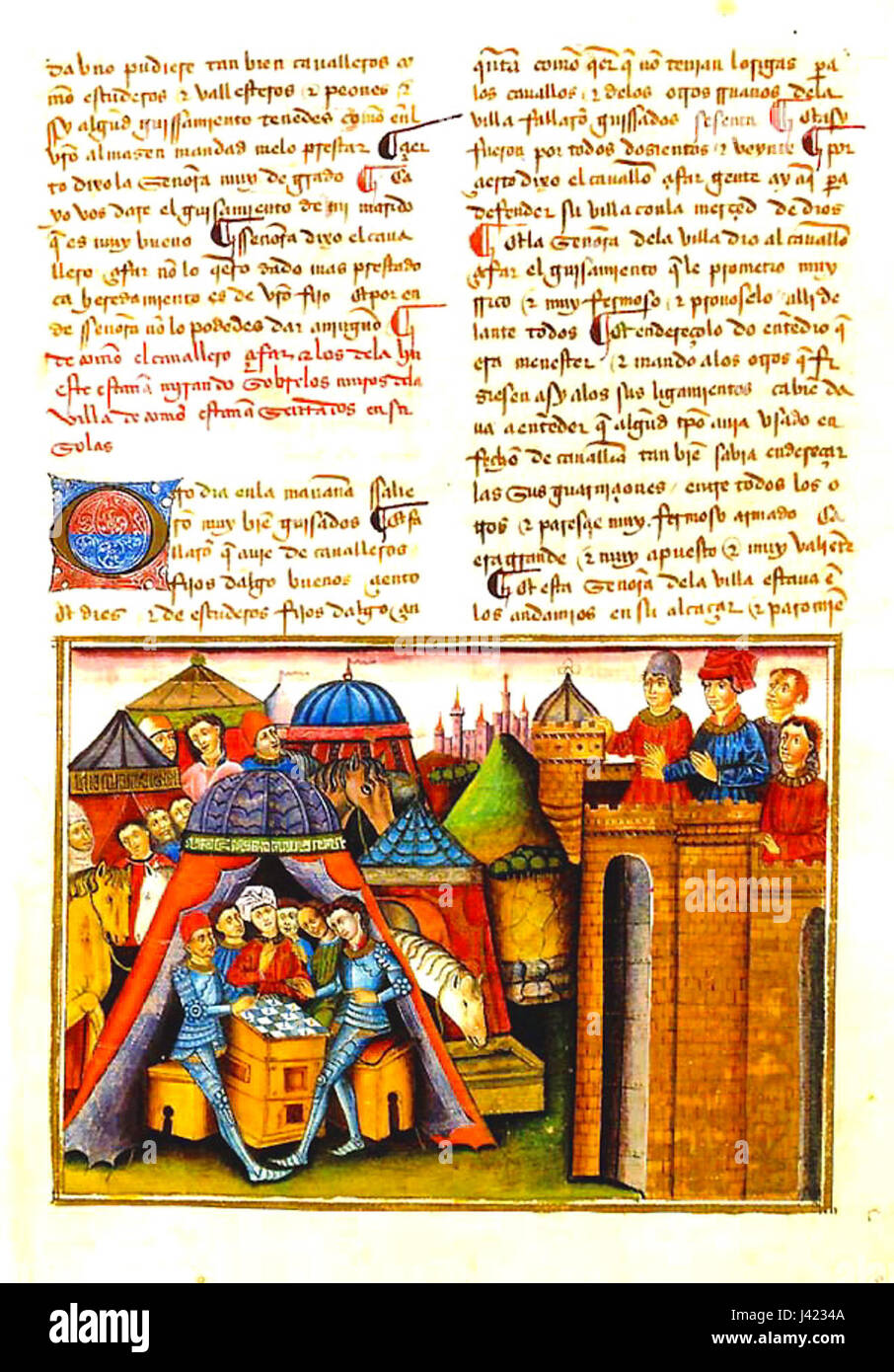 Libro del caballero Zifar, manuscrito de paris 2 Stock Photo Alamy