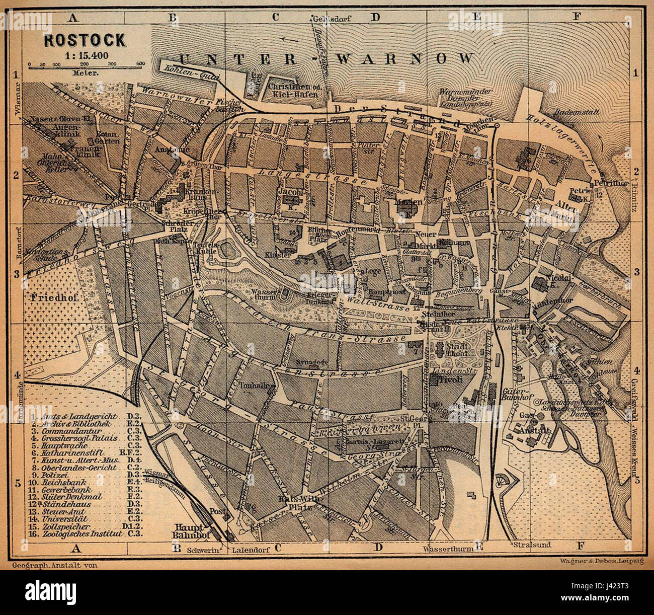 MAP Rostock 1910 Stock Photo - Alamy