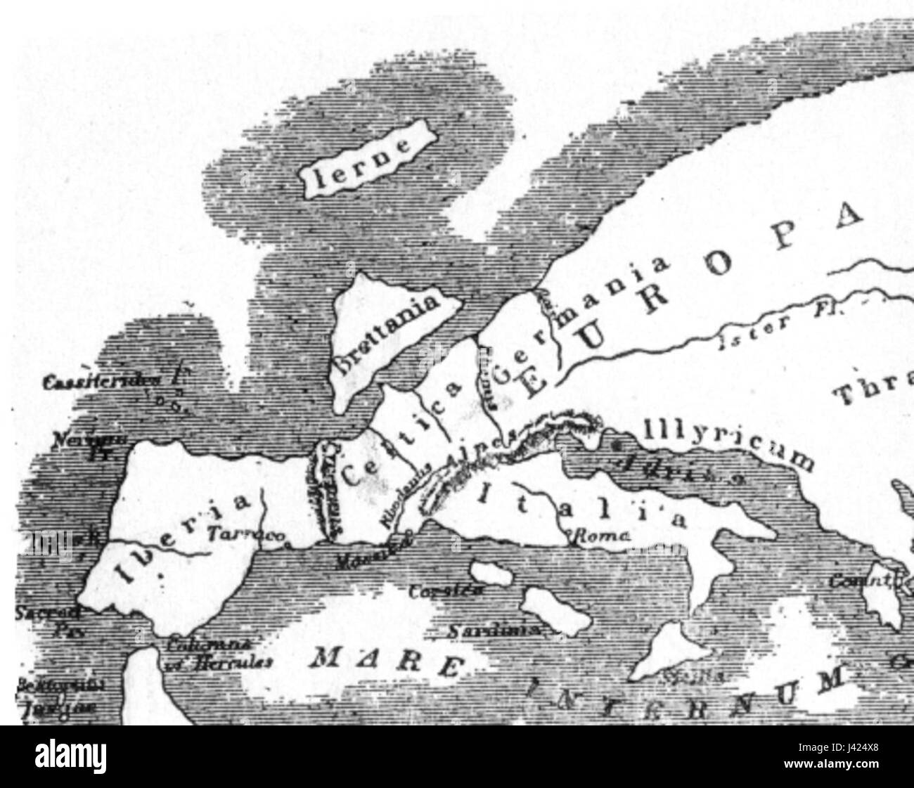 Ancient map of europe Black and White Stock Photos & Images - Alamy
