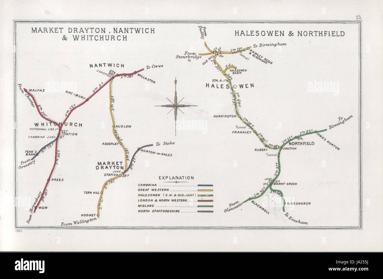 Map of market drayton hires stock photography and images Alamy