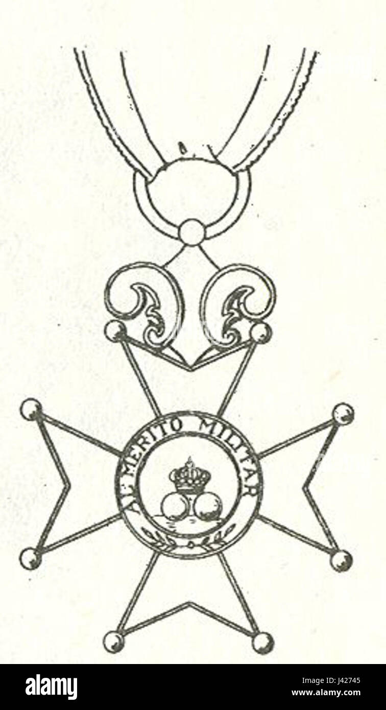 Kruis van de Eerste Klasse van de Orde van Sint Ferdinand van Spanje Stock Photo