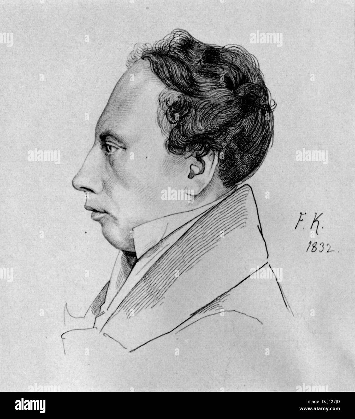 Ludwig Uhland Franz Kugler Stock Photo