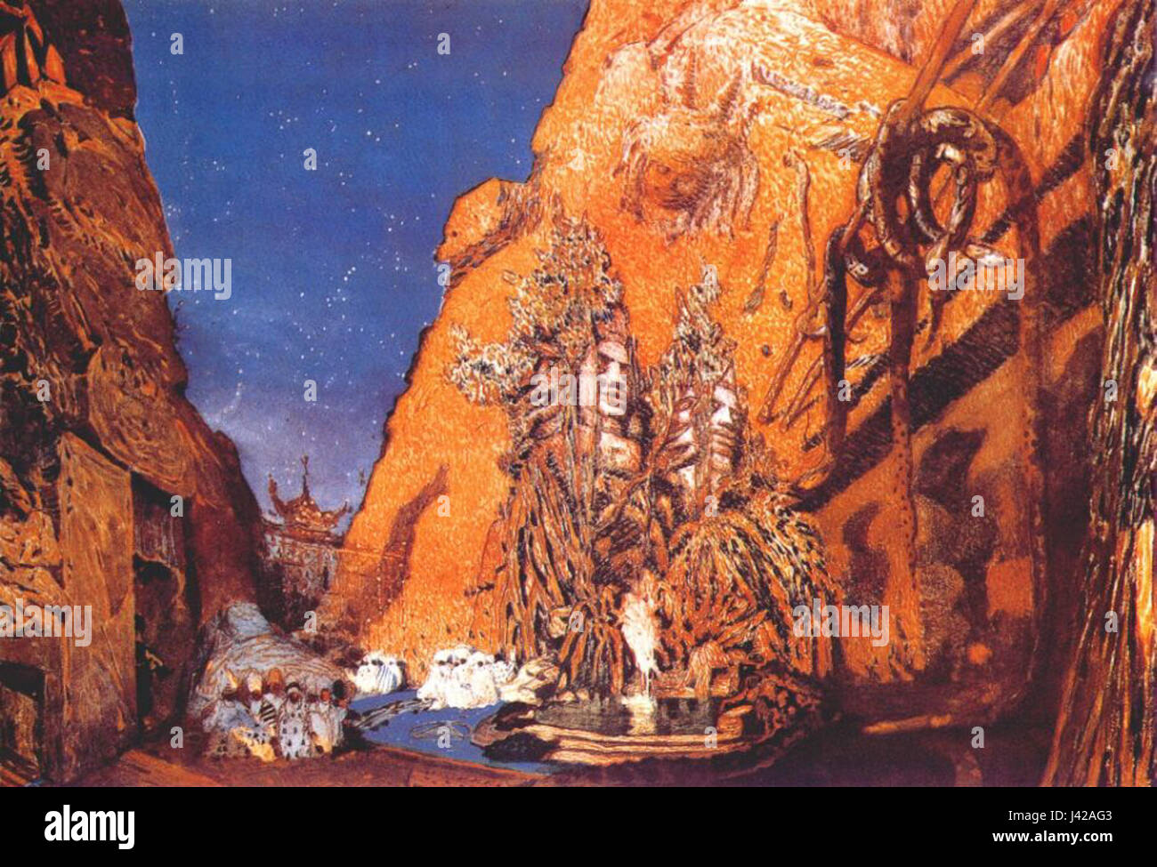 Le Dieu Bleu by Bakst 05 Stock Photo Alamy