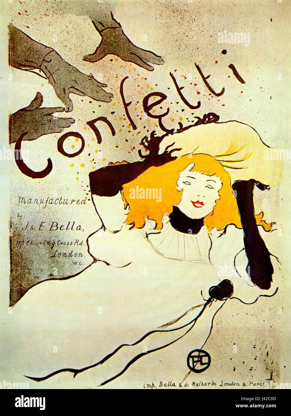 Henri de Toulouse-Lautre、Confetti、希少画集画 Henri de Toulouse-Lautrec - Confetti - The Metropolitan Museum of Art