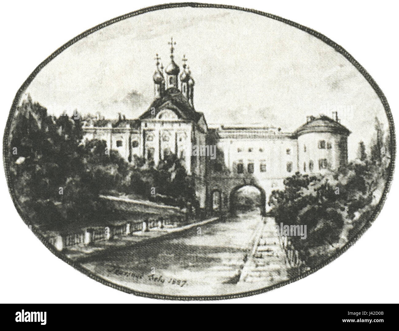 Lyceum in Tsarskoye Selo, Peterburg, 1820s Stock Photo