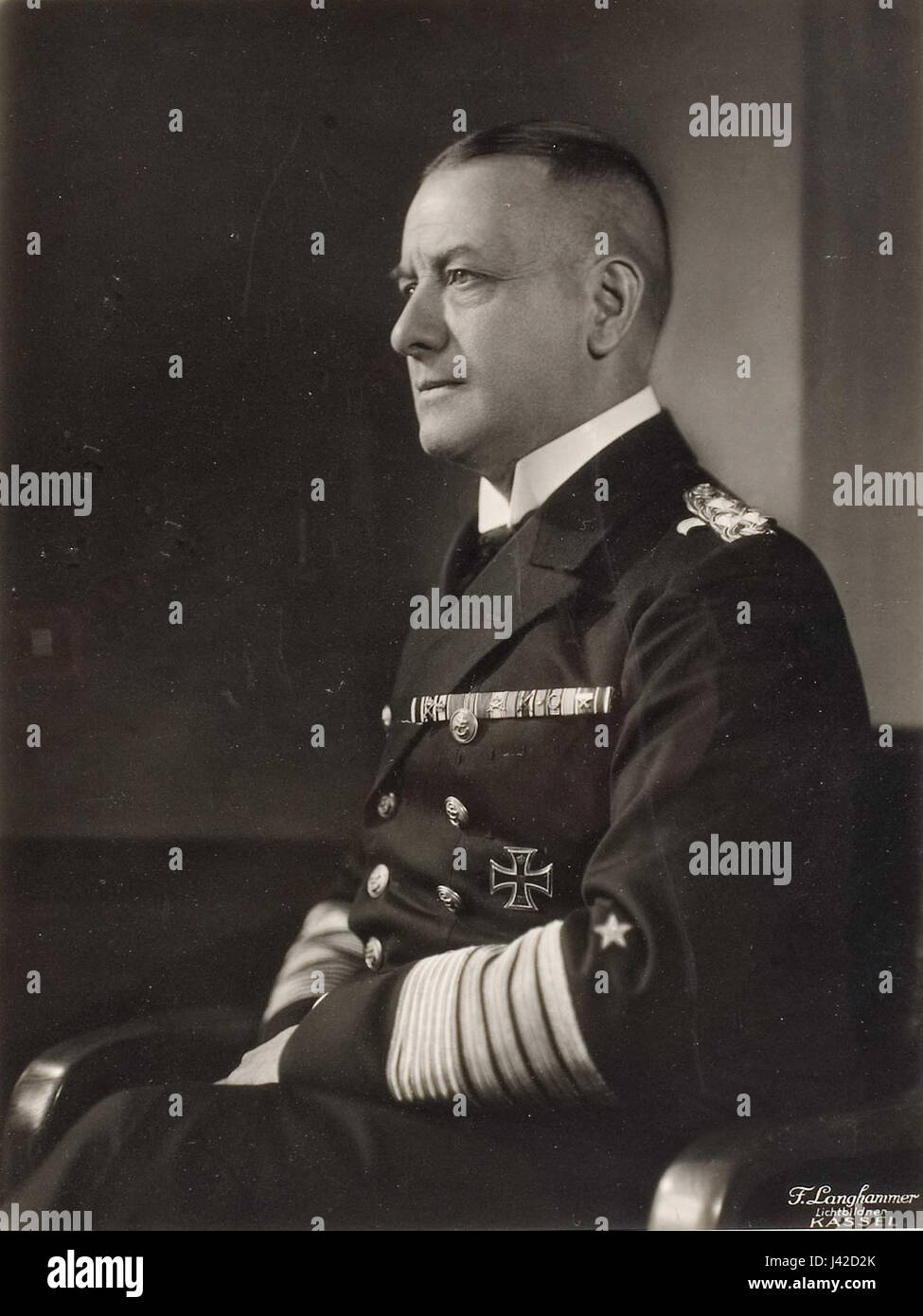 Langhammer   Erich Raeder 1936 Stock Photo