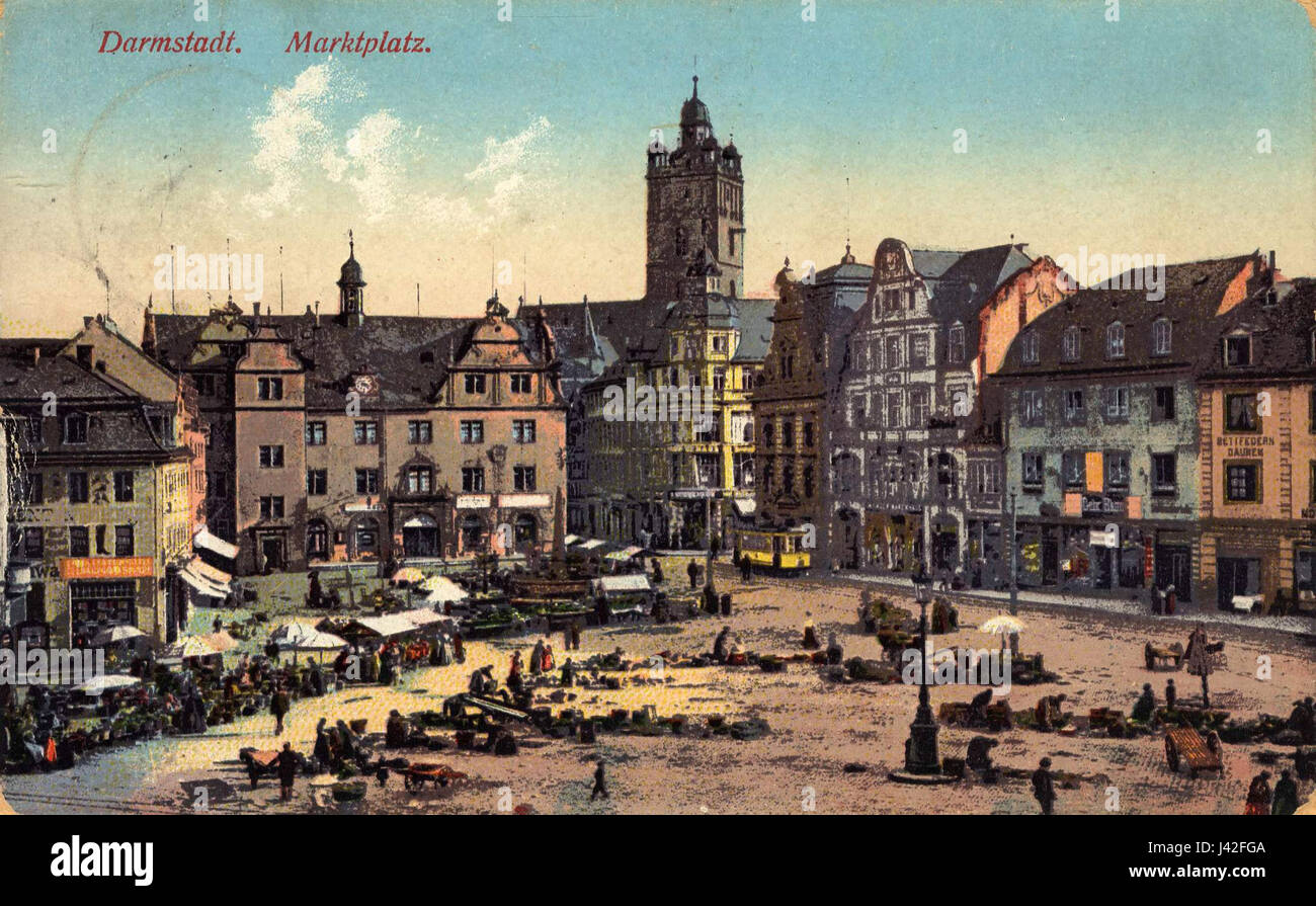 Marktplatz, Darmstadt Stock Photo