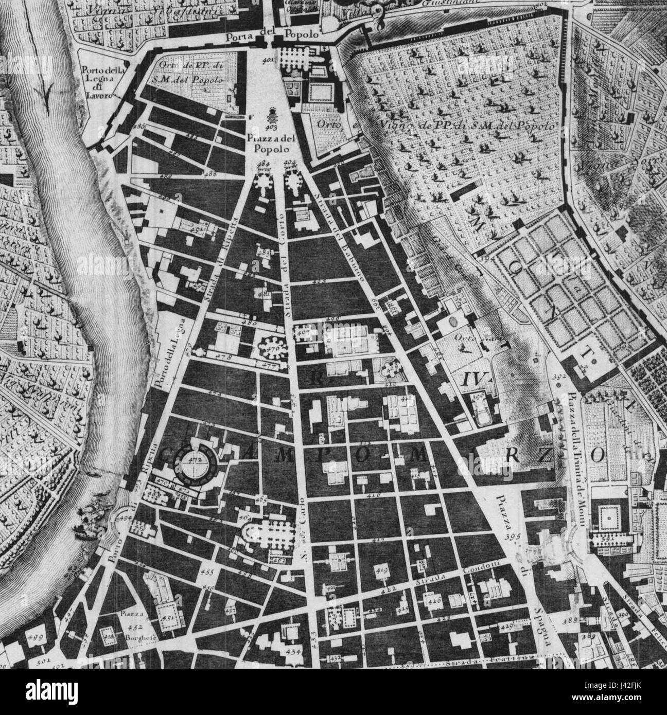 Rome nolli map Black and White Stock Photos & Images - Alamy