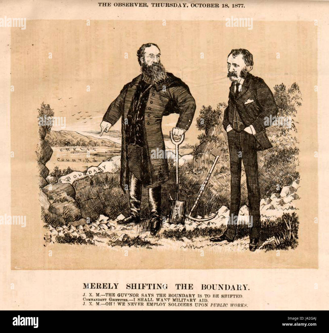 The Observer PE Cape Colony 1877, written by Merriman and Griffiths, offers an insightful examination of the events and developments in the Cape Colony during that period. This historical work highlights the region's political and social dynamics, providing a key understanding of colonial life and governance in southern Africa. Stock Photo