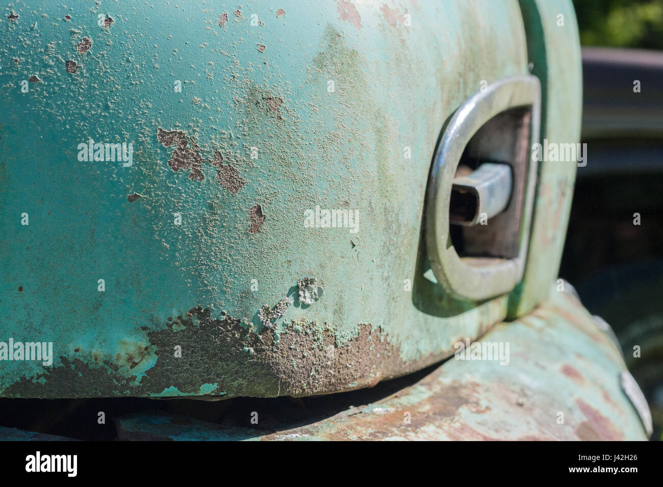 Detail of an old pick up truck in rural Virginia Stock Photo