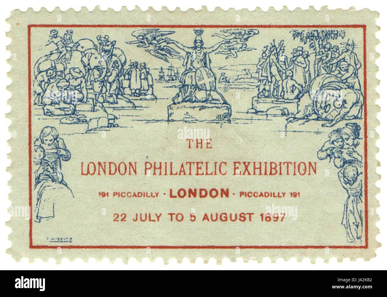 London Philatelic Exhibition 1897 souvenir stamp Stock Photo Alamy