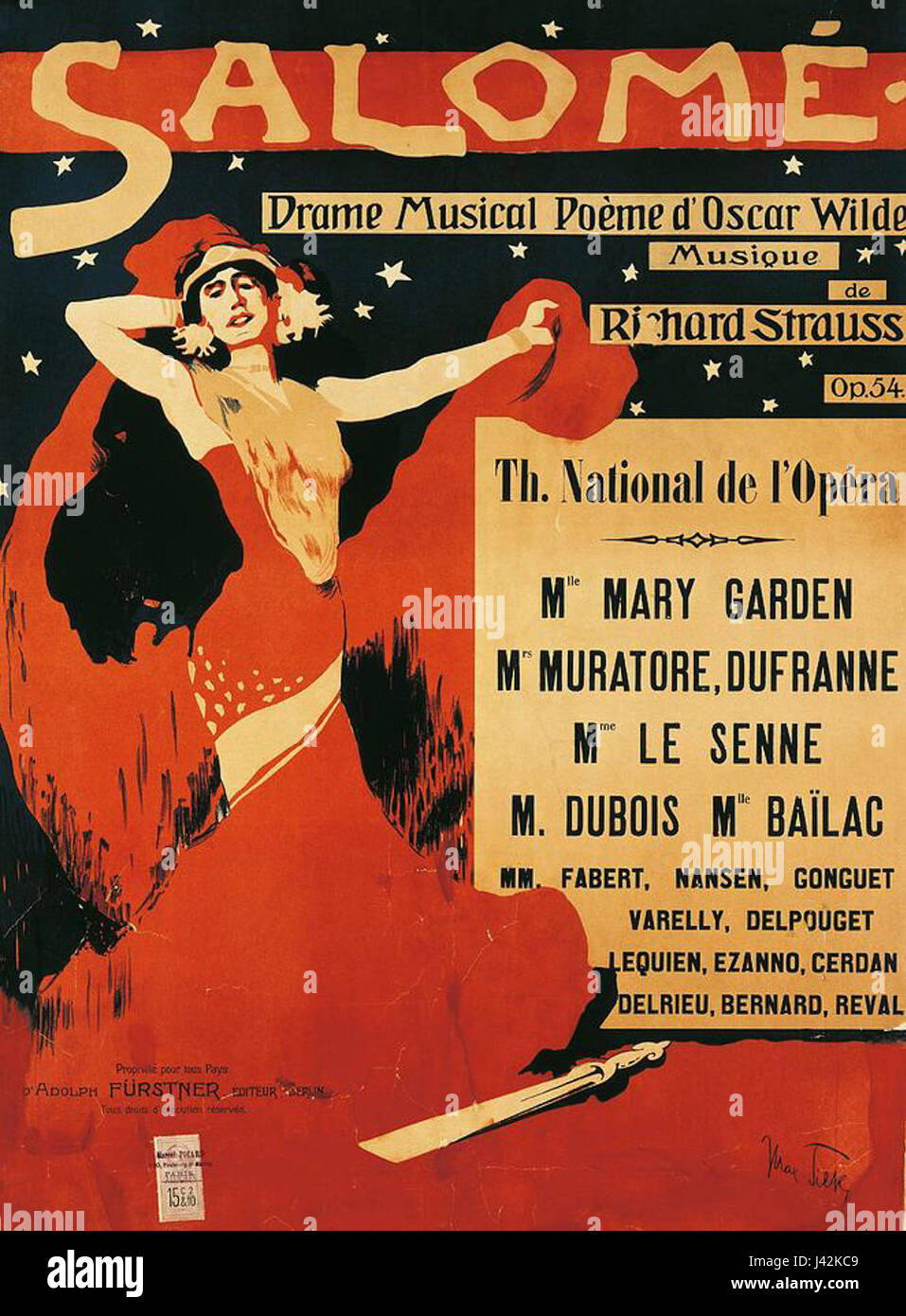 Max Tilke  Poster of opera salome richard strauss Stock Photo