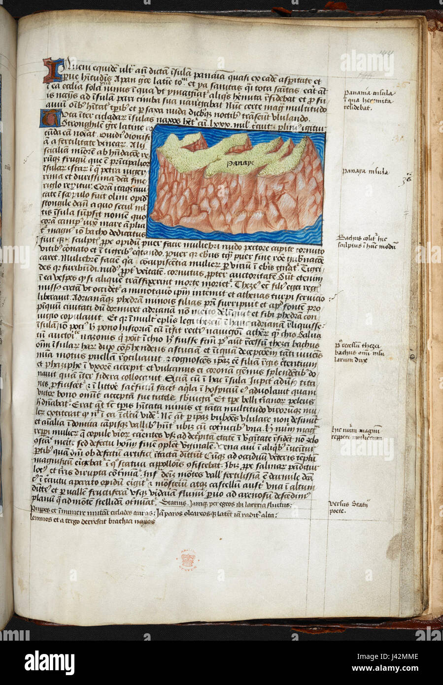 Liber Insularum Cycladum (Arundel MS 93.art.7, f.144r) Stock Photo
