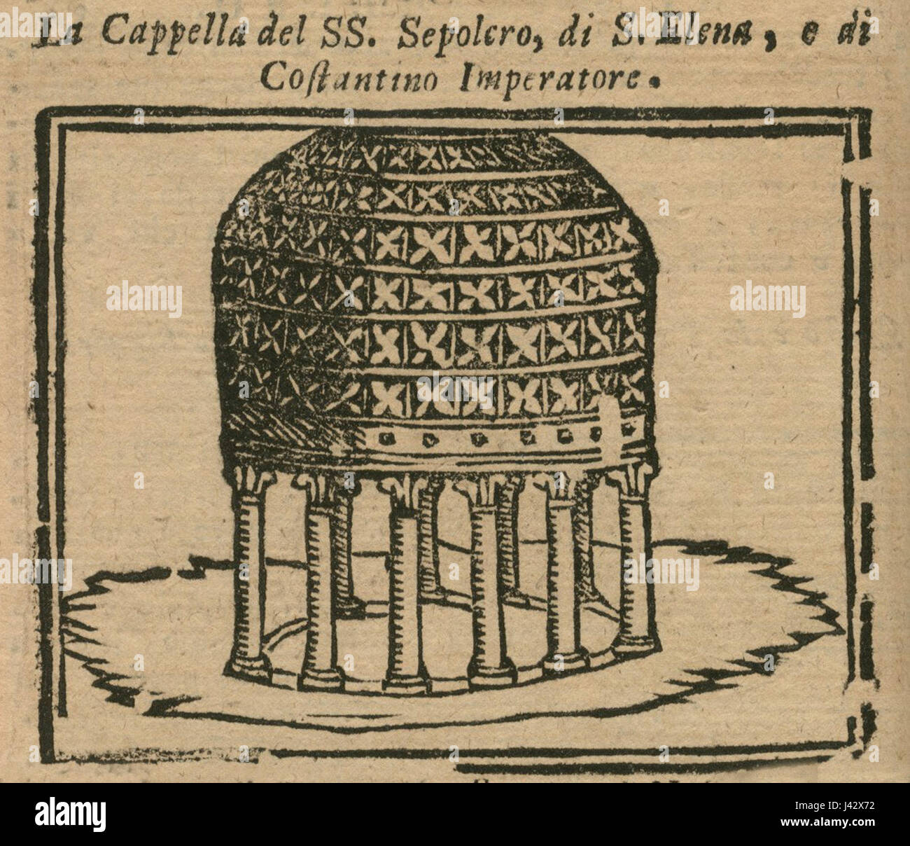 La Capella di SS Sepolcro, di SElena e di Costantino Imperatore   Bianco Noe   1600 Stock Photo