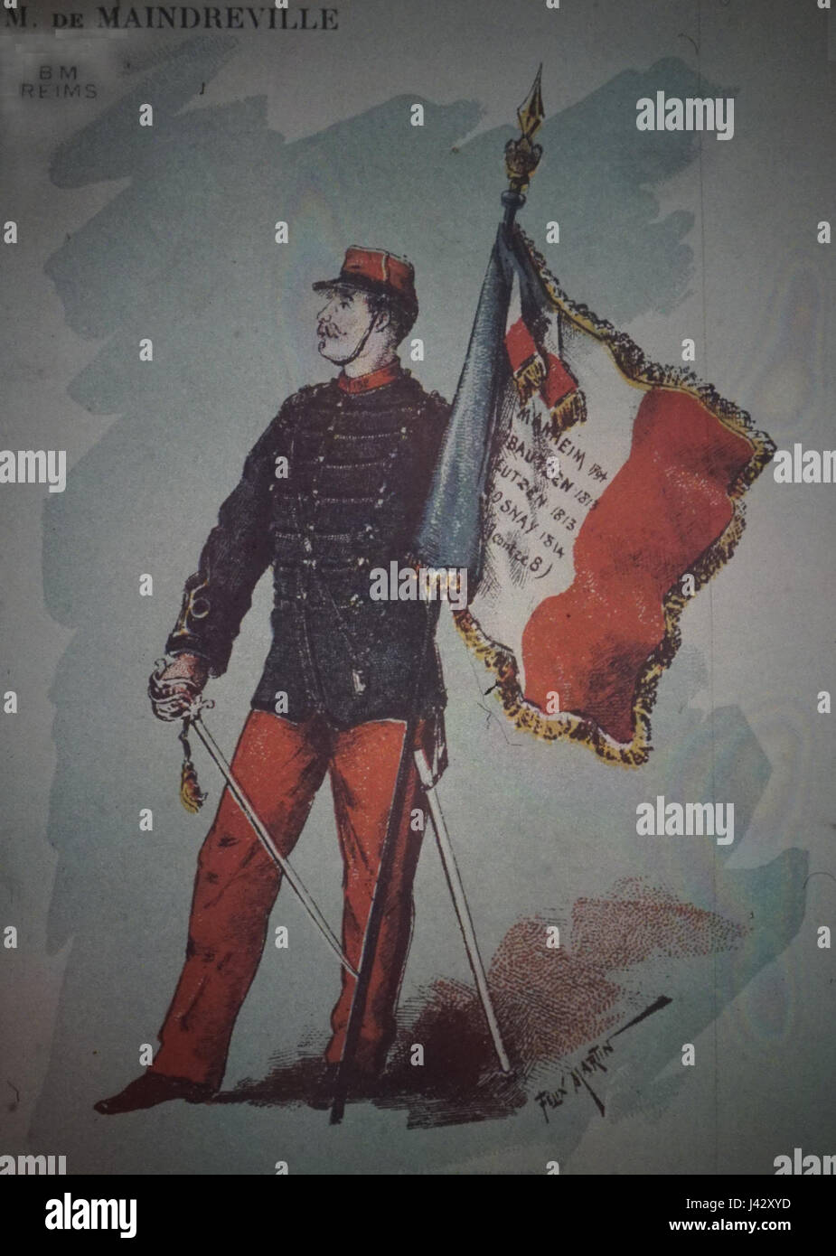 Le 132e RI refers to the 132nd Infantry Regiment of France. This specific reference, '05017', could denote a particular military unit or operation, relating to France's military history. Stock Photo