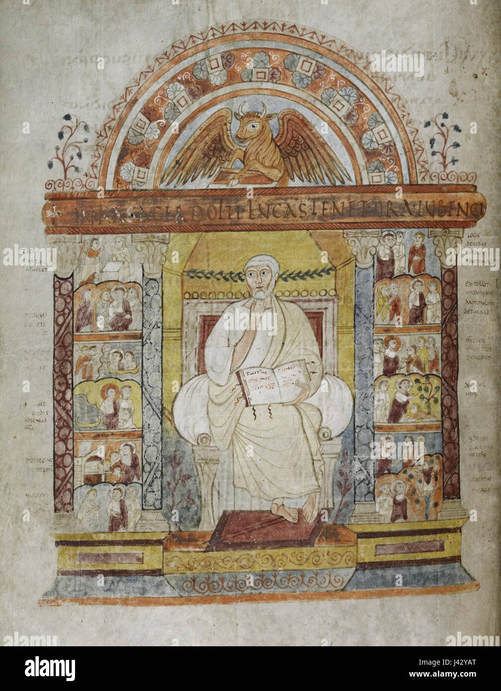 Luke St Augustine's Gospels Corpus Christi Cambridge MS 286 Stock Photo