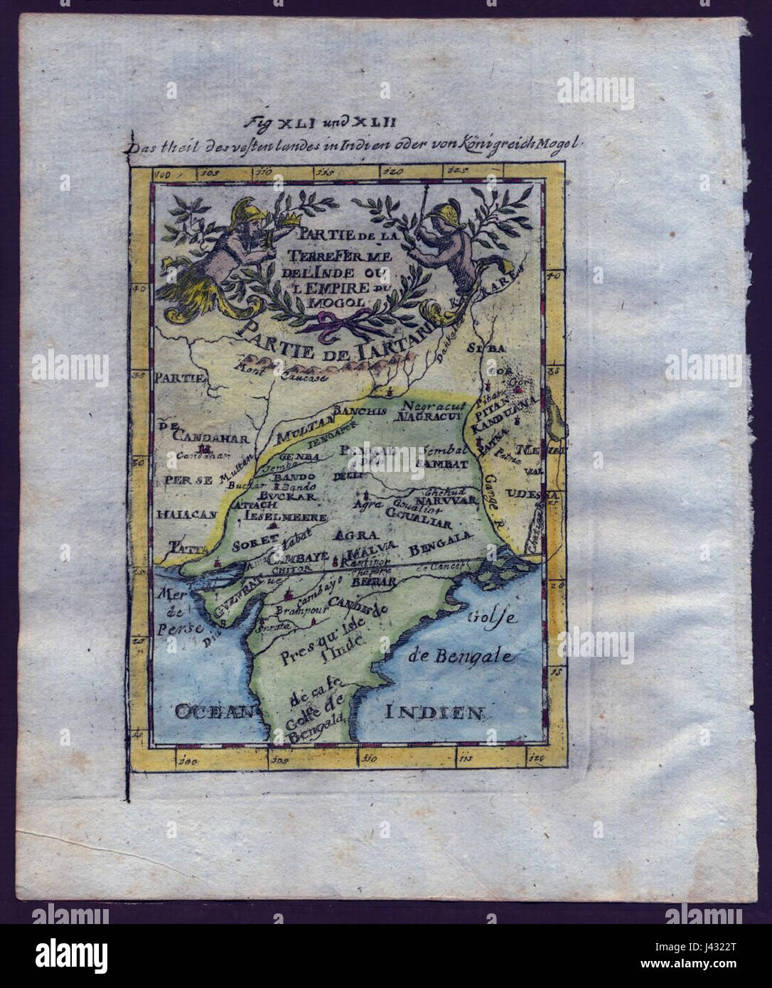 INDIA Goa Kochi Chaul &c Moghul Mogul Mughal Empire MALLET 1683 old map 