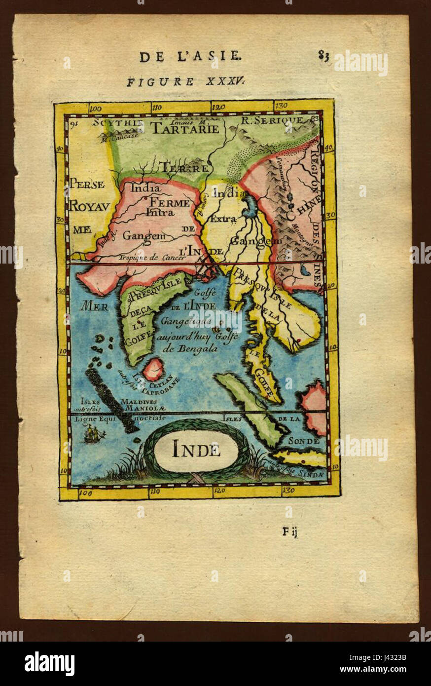 Vintage map asia textbook hi-res stock photography and images - Alamy