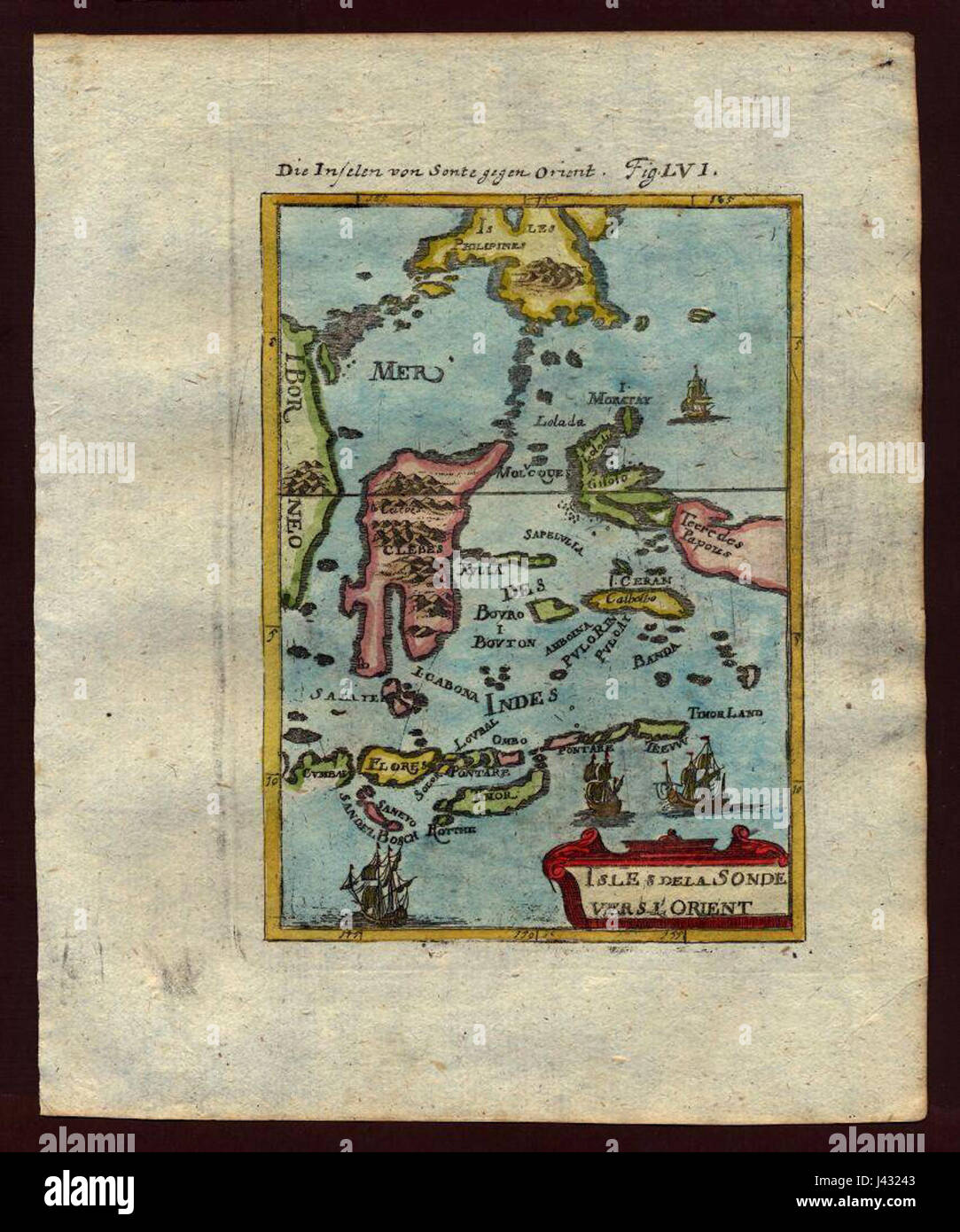 Map of eastern Indonesia, 1719 Stock Photo
