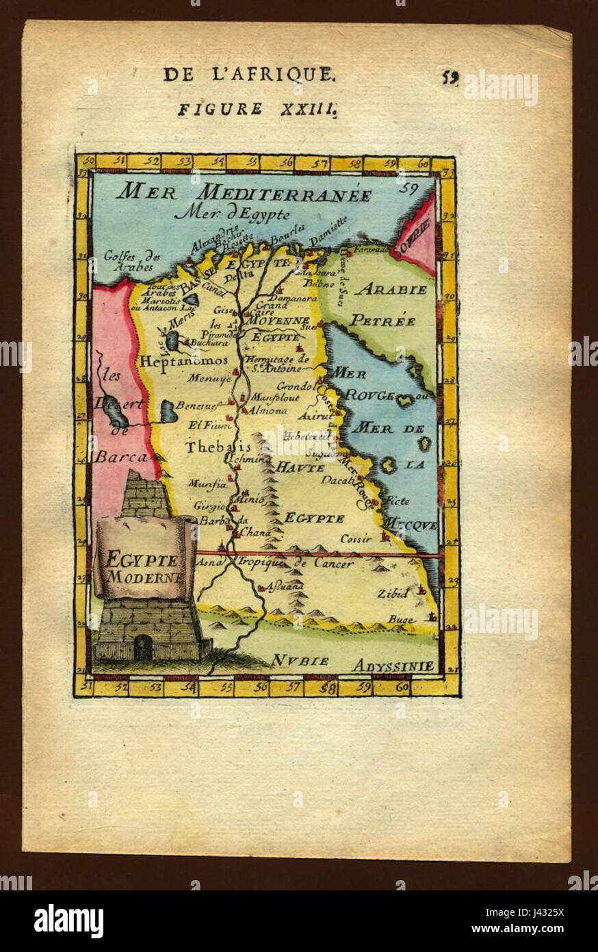 Map of Egypt, 1683 Stock Photo - Alamy