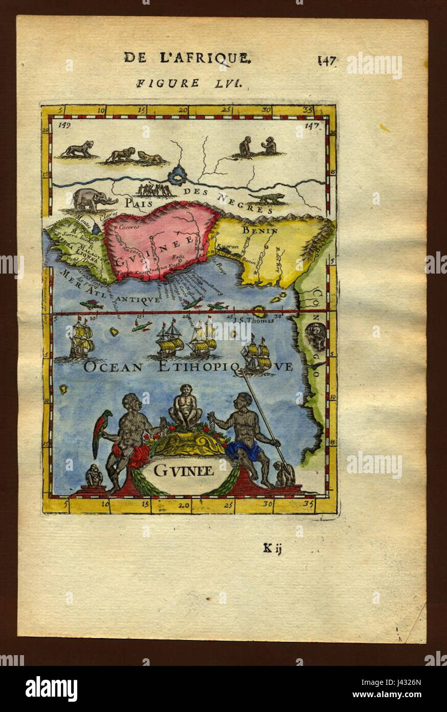 Map of Guinea, 1683 Stock Photo - Alamy