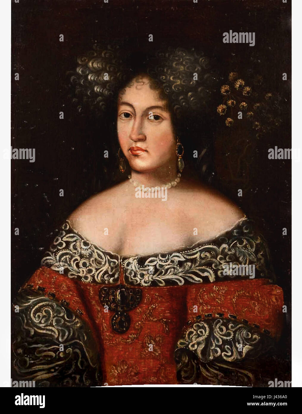 Maria Francisca of Savoy, Queen of Portugal by a member of the Portuguese school Stock Photo