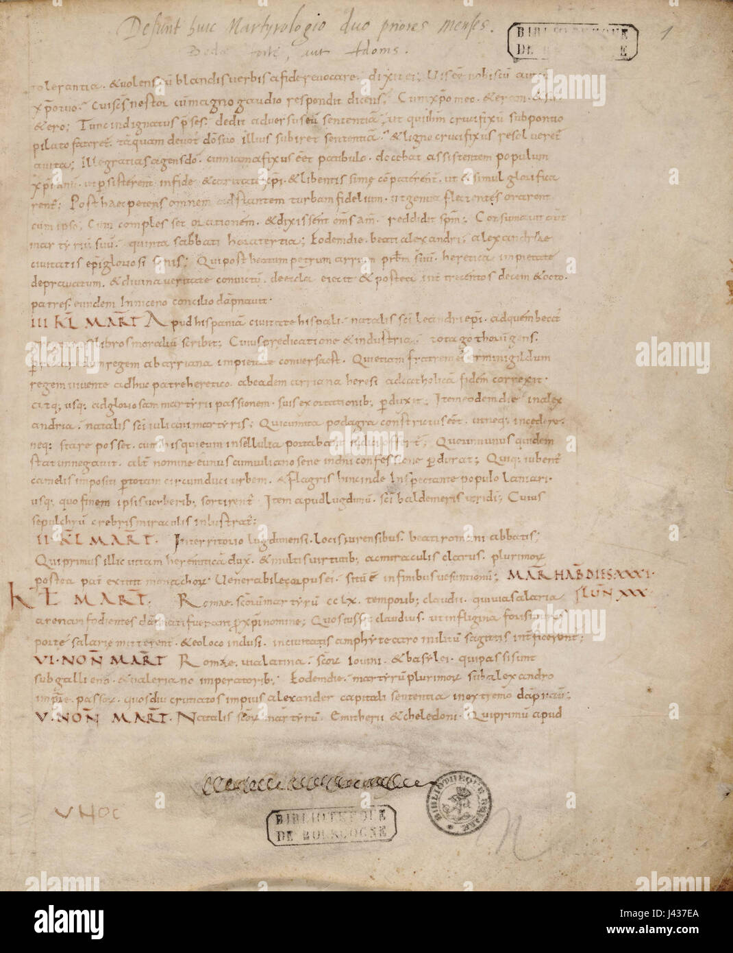 Martyrologium hi-res stock photography and images - Alamy