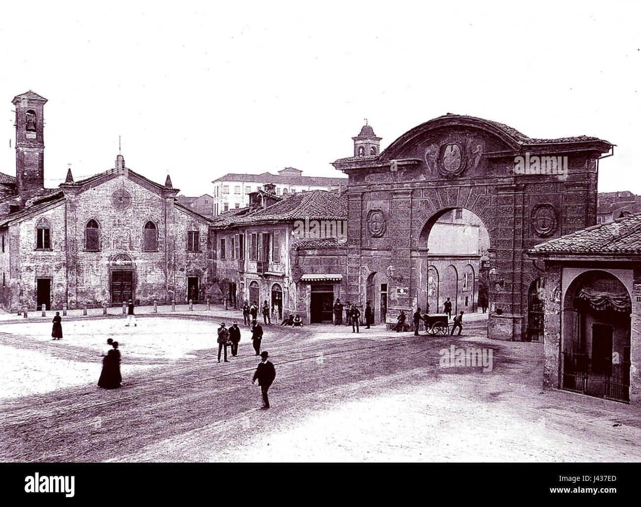 Lodi Porta Adda is a historic area in Lodi, Italy, depicted …