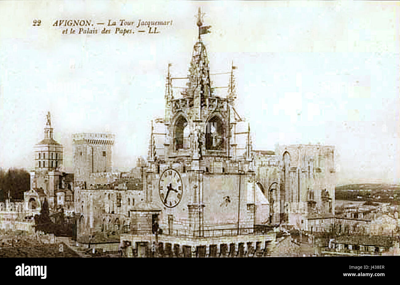 La Tour Jacquemart et le Palais des Papes Stock Photo - Alamy