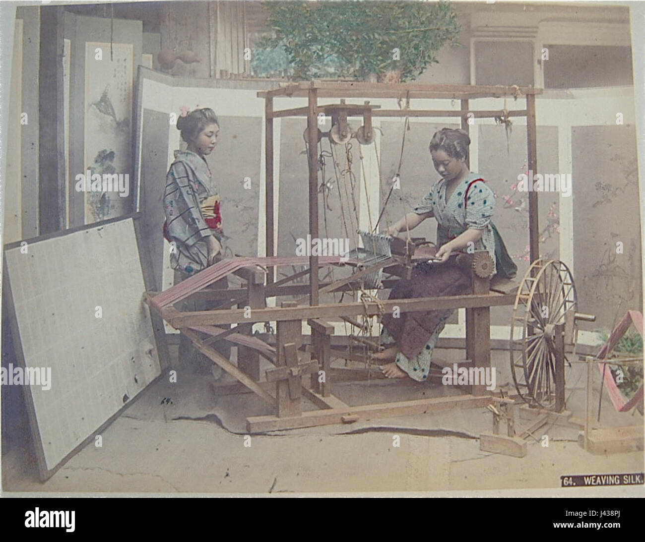 Japanese textile factory 19th hi-res stock photography and images
