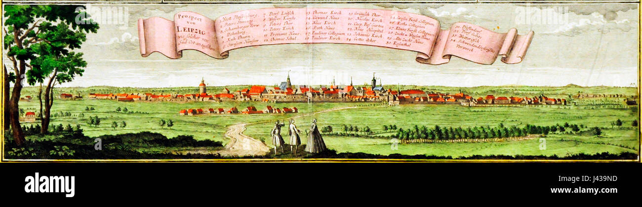 Leipzig 1749 Foto H. P.Haack Stock Photo