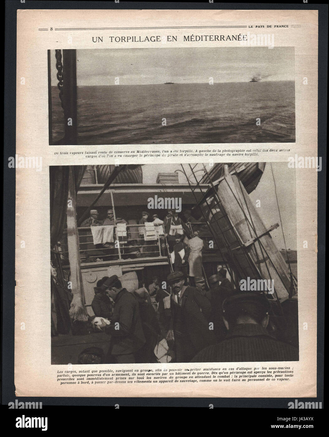 An issue of the French publication 'Le Pays de France' featuring articles on French culture and history, with a specific focus on region-specific topics. Stock Photo