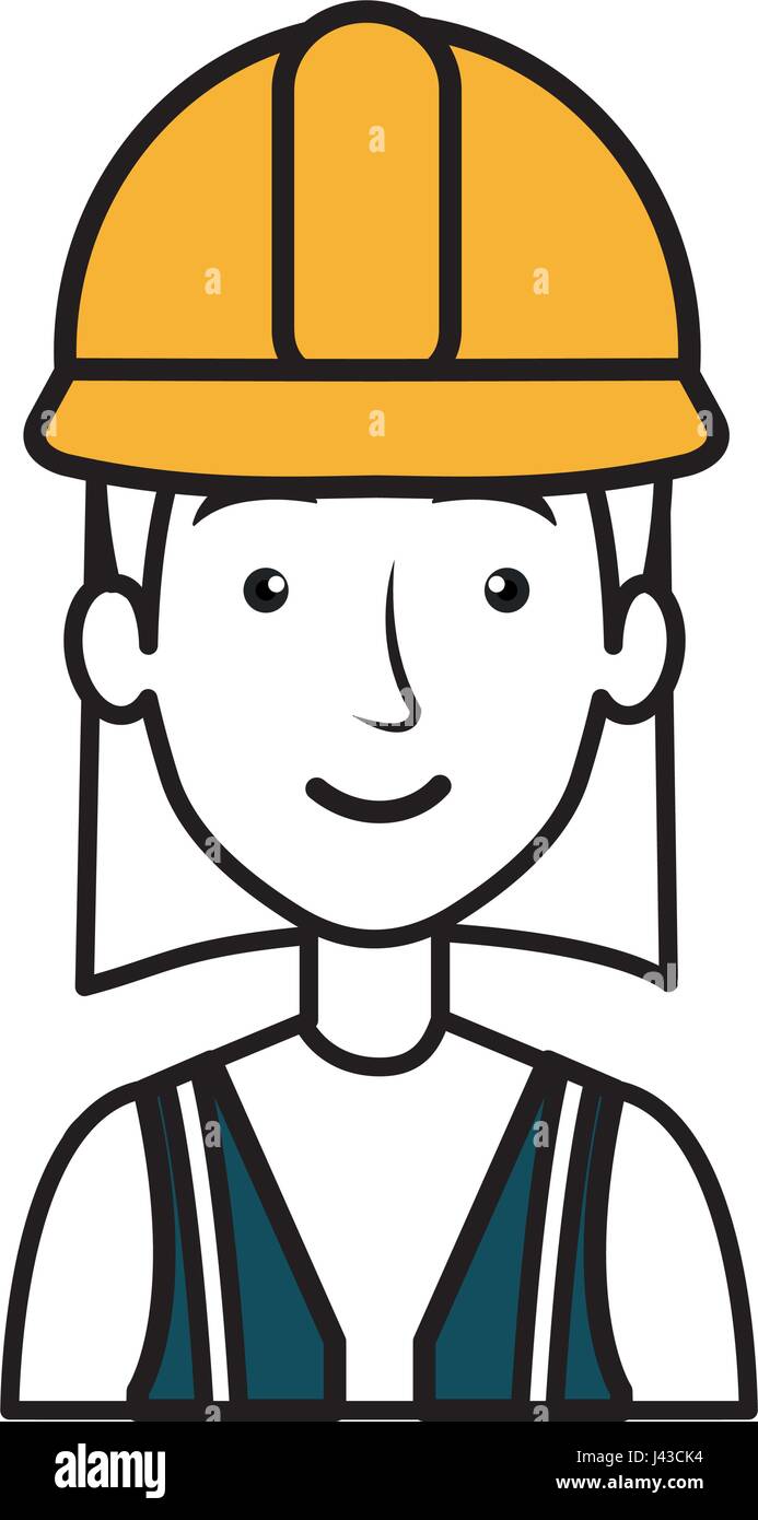 Woman construction icon vector profile Stock Vector Images - Alamy