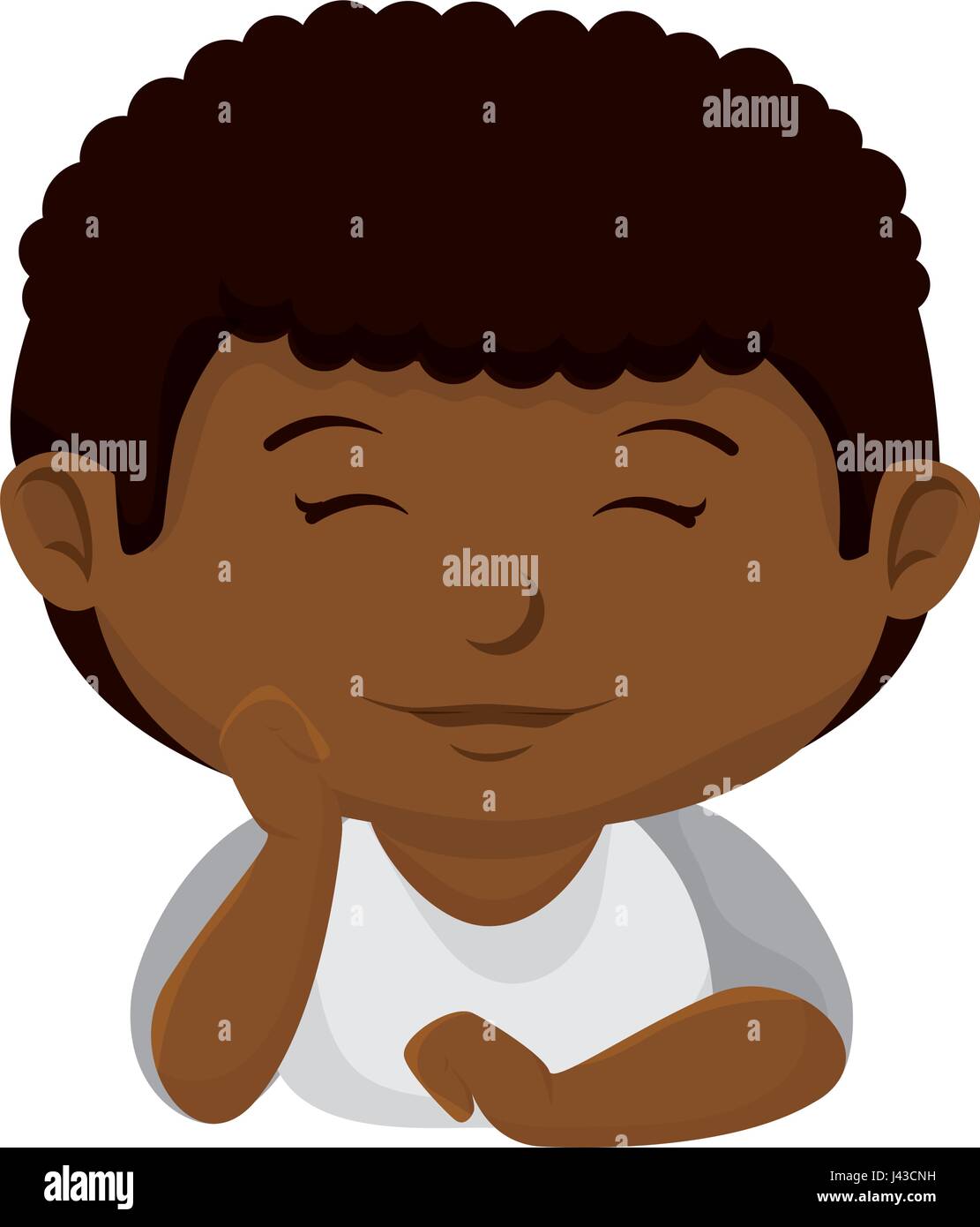 happy little black boy character Stock Vector Image & Art Alamy