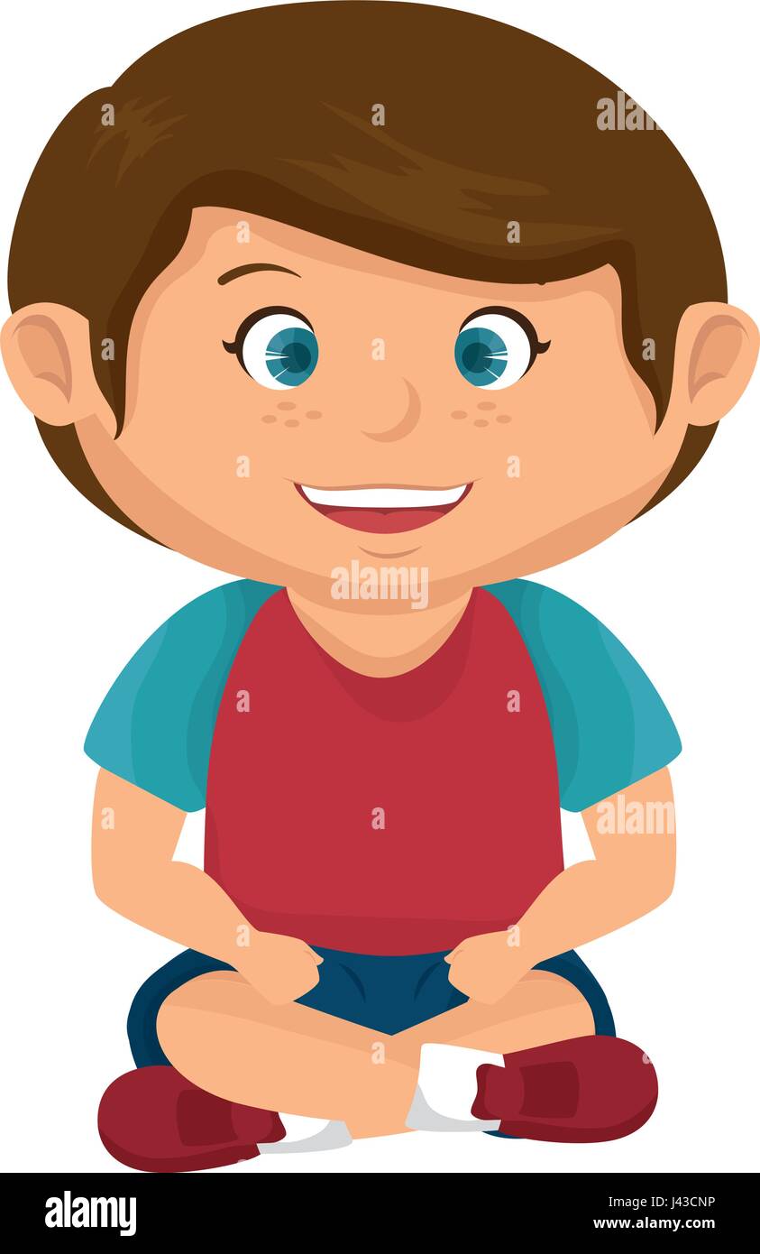 happy little boy character Stock Vector Image & Art - Alamy