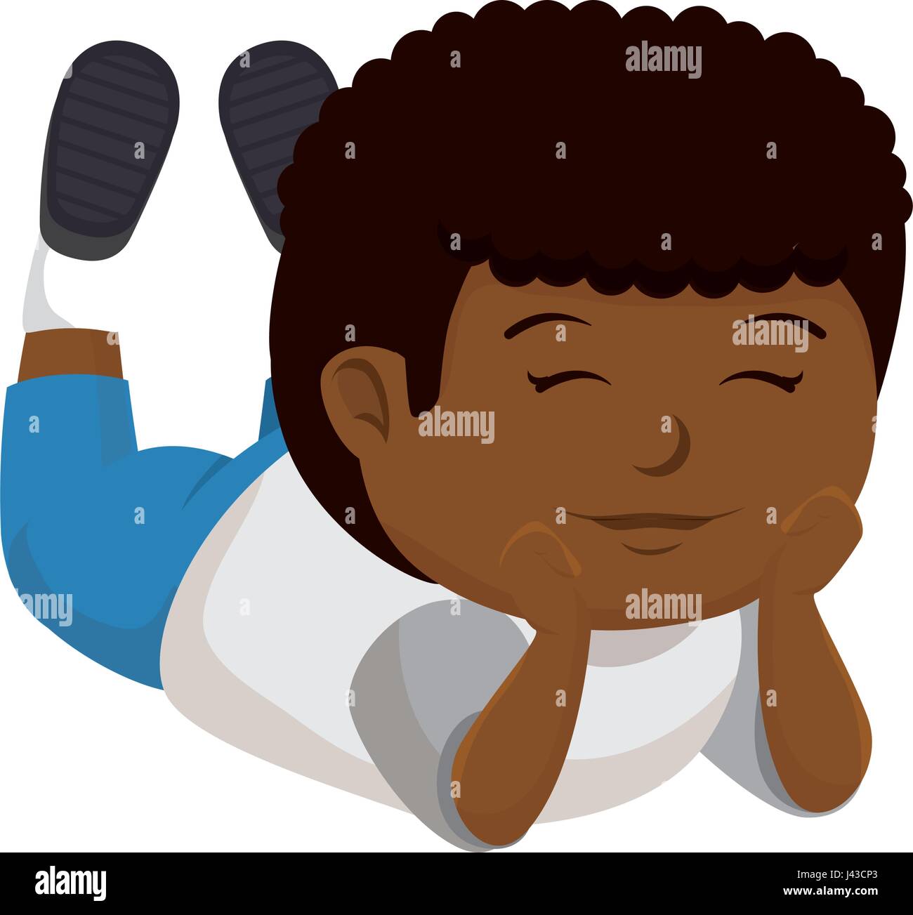 happy little black boy character Stock Vector Image & Art Alamy
