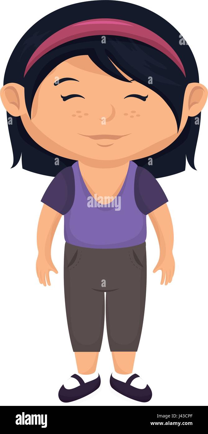 cute little girl character Stock Vector Image & Art - Alamy
