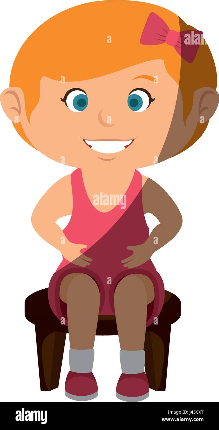 cute little girl character Stock Vector Image & Art - Alamy