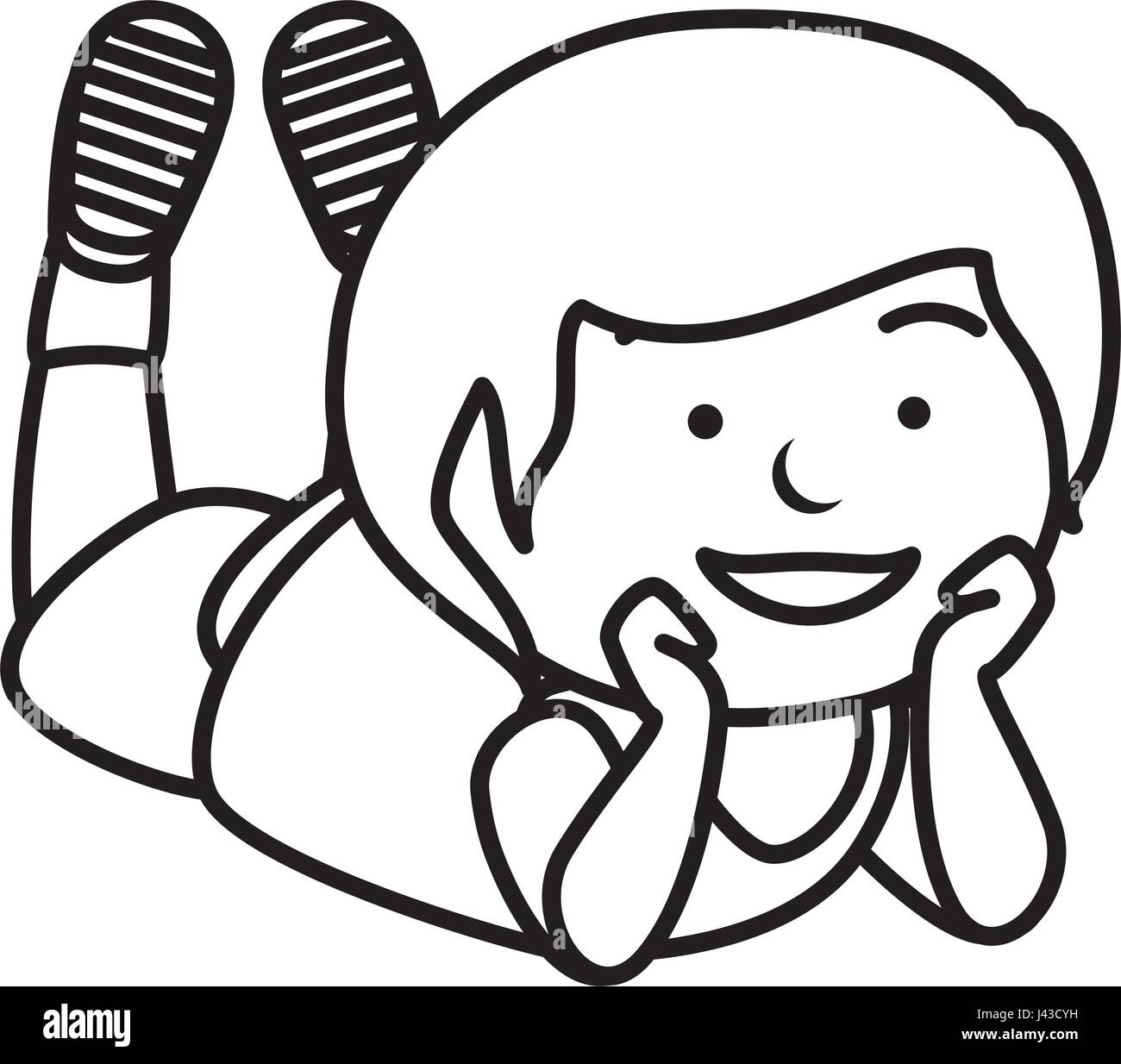 happy little boy character Stock Vector Image & Art - Alamy