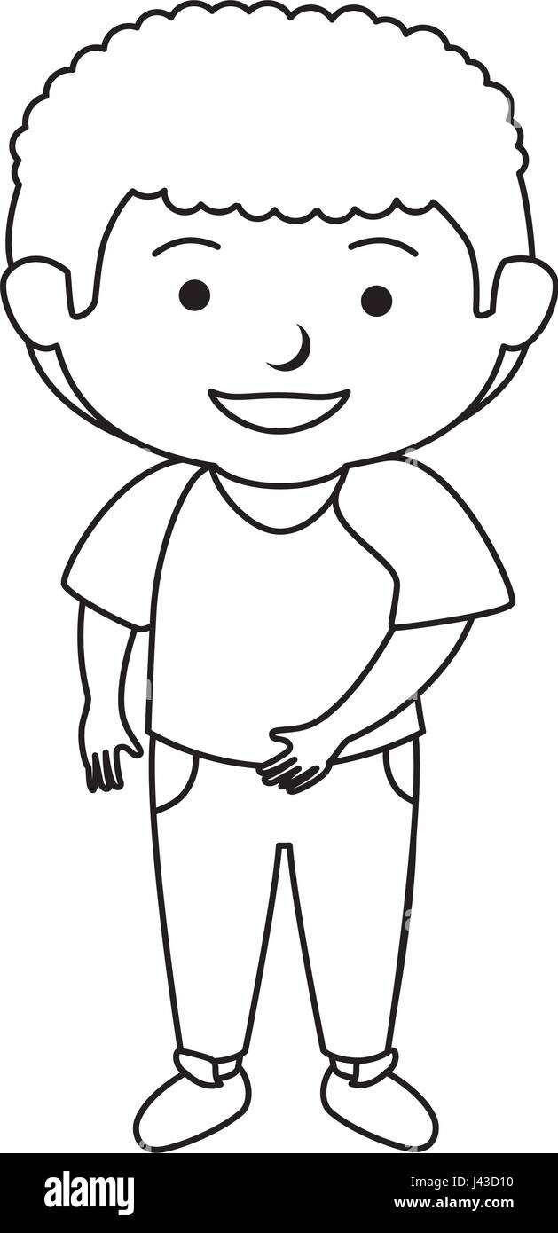 happy little boy character Stock Vector Image &amp; Art - Alamy