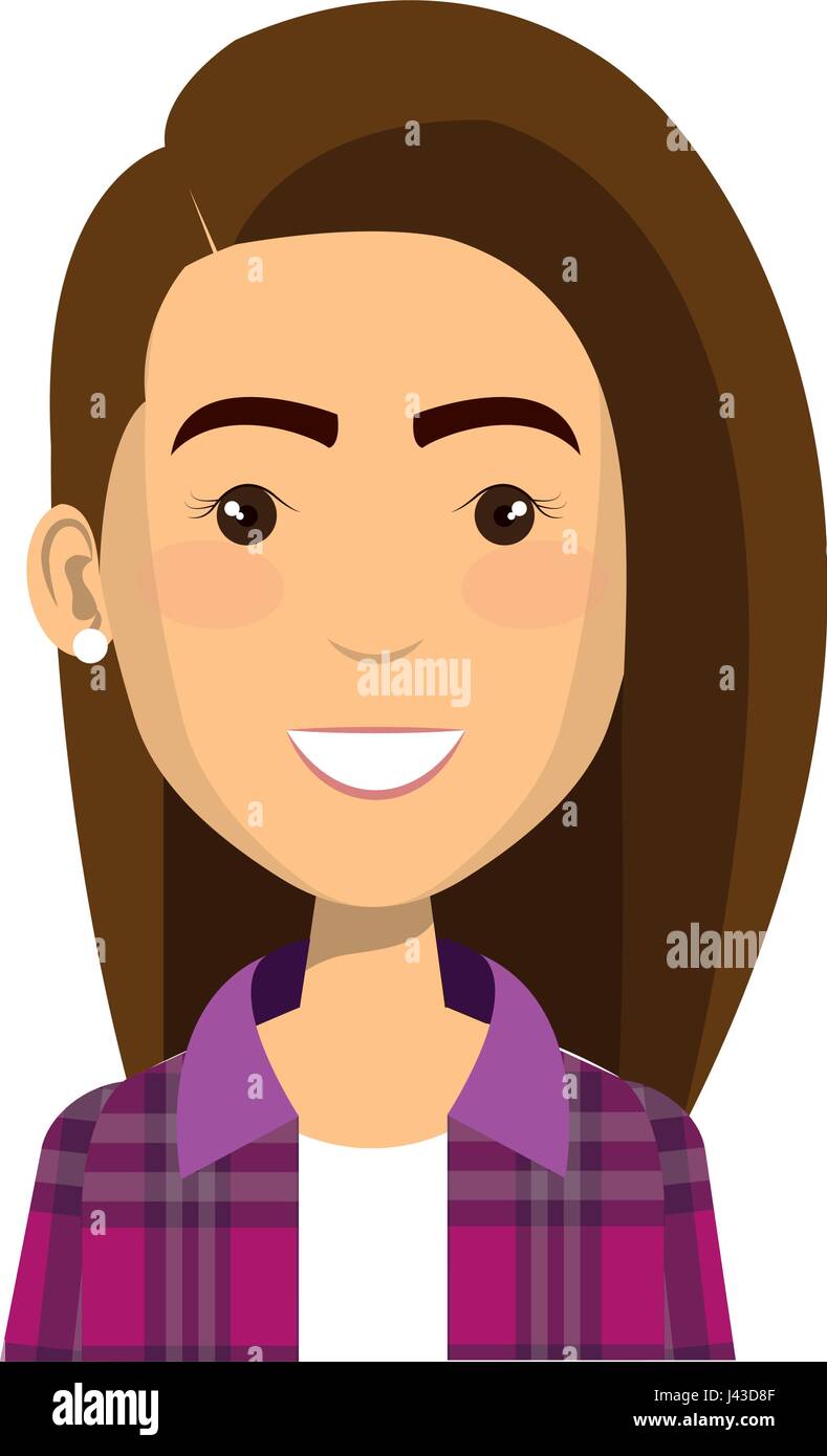 beautiful and young woman student Stock Vector Image & Art - Alamy