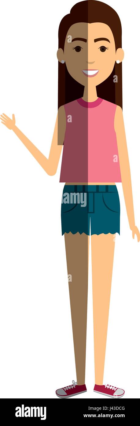 beautiful and young woman student Stock Vector Image & Art - Alamy