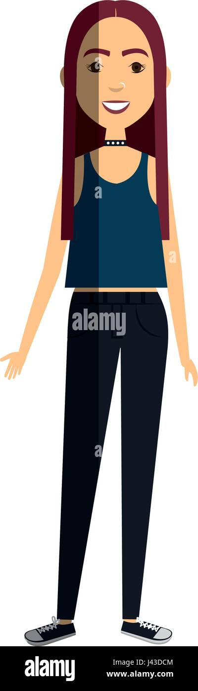 beautiful and young woman student Stock Vector Image & Art - Alamy