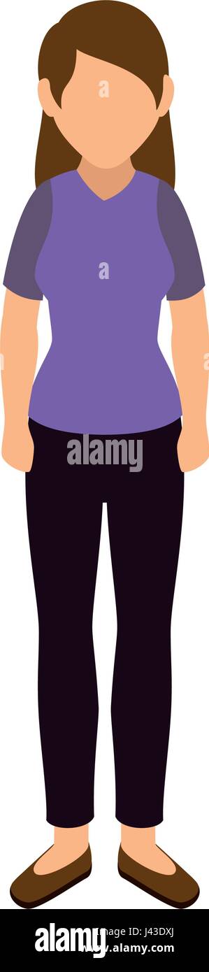 beautiful and young woman student Stock Vector Image & Art - Alamy