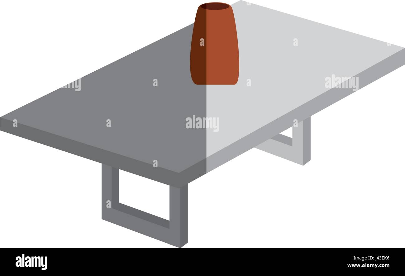 table wooden with flower vase isometric icon Stock Vector Image & Art ...
