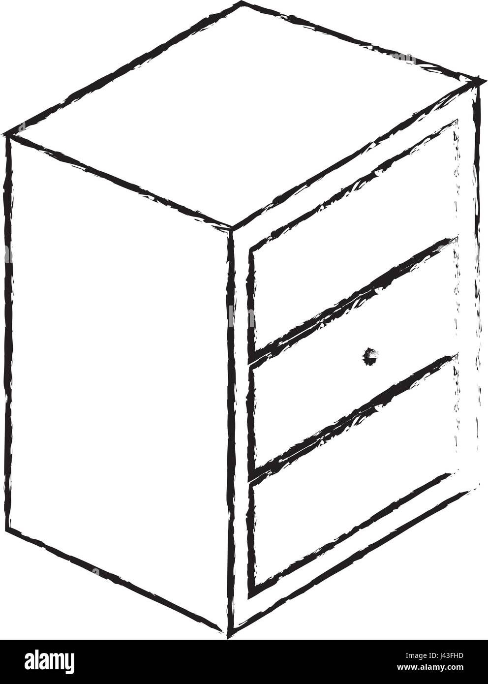 Bedside table with drawers Stock Vector Image & Art Alamy