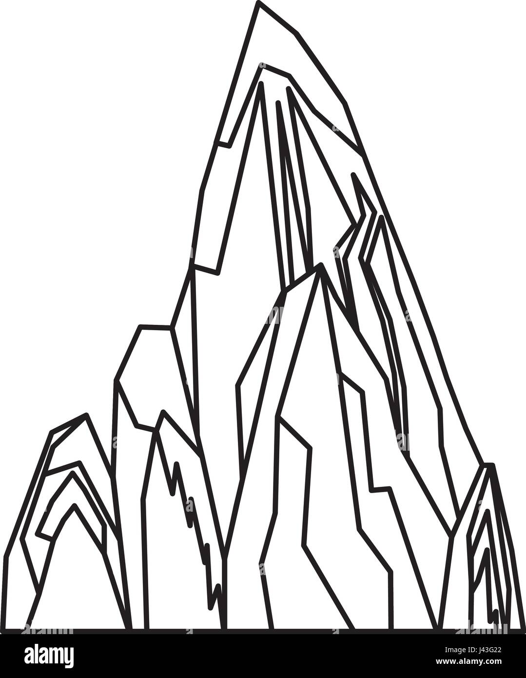 Mountain peak emblem icon Stock Vector Image & Art - Alamy