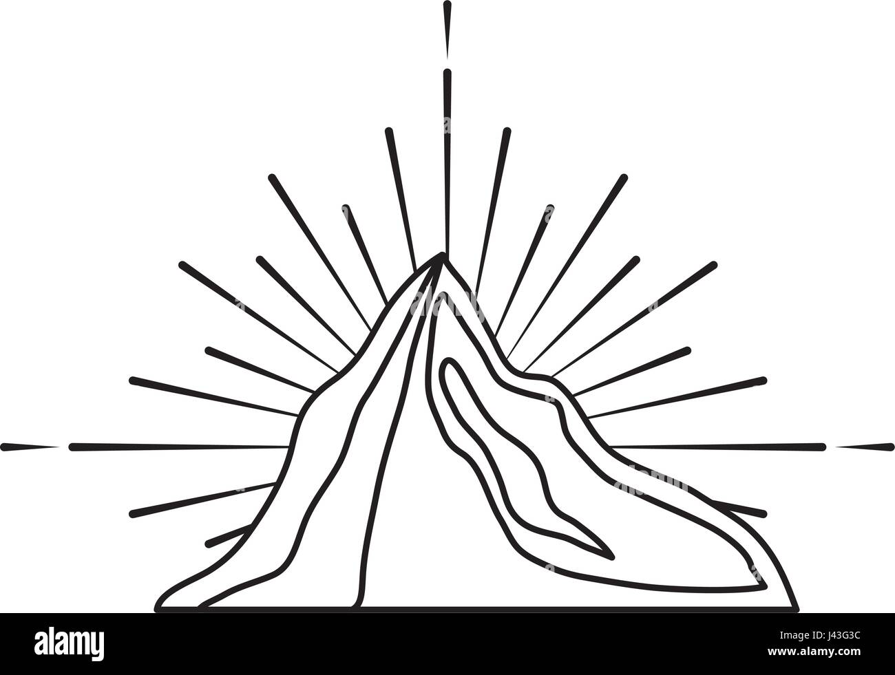 Mountain peak emblem icon Stock Vector Image & Art - Alamy